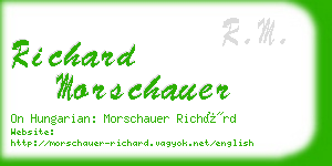 richard morschauer business card